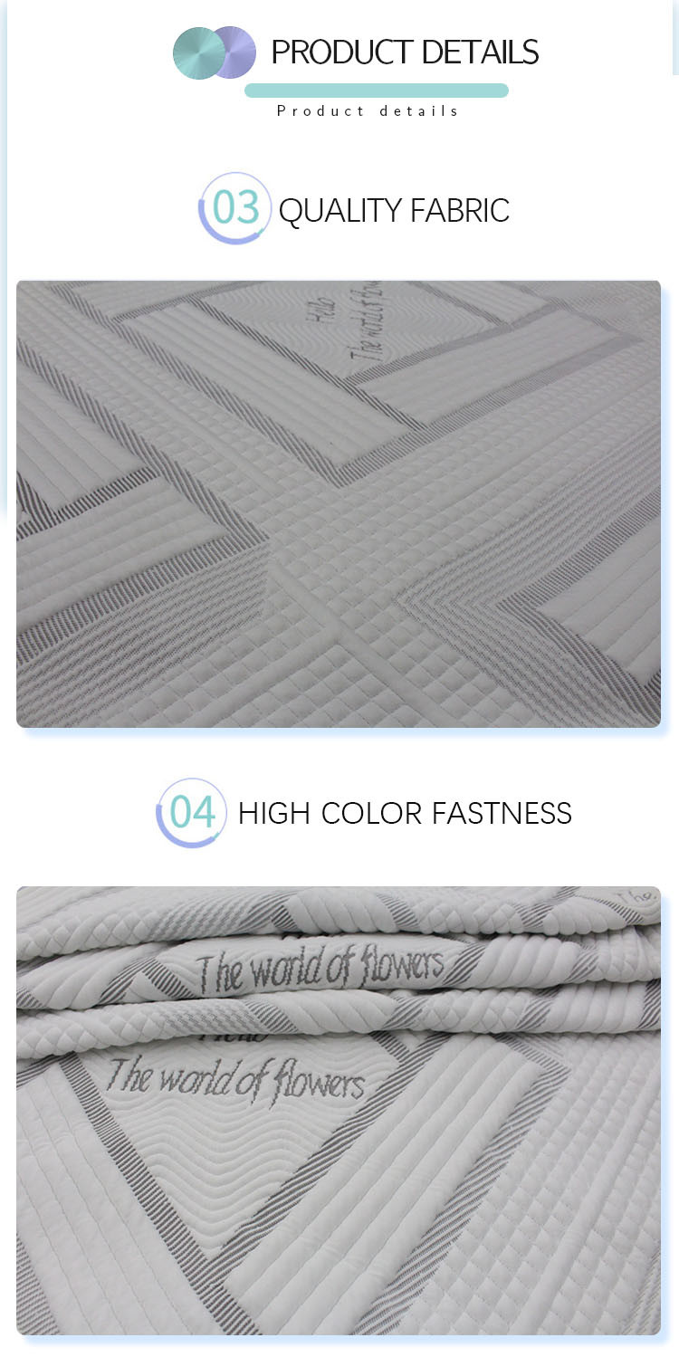 Latex Mattress Quilting Fabric Memory Pillow Bed Knitted Jacquard Functional Fabric