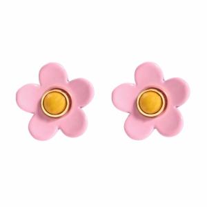 China OEM ODM Flower Enamel Earrings 5g/Pair Colorful For Women factory