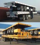 Customizable 3 Axle Flatbed Semi Trailer Container Trailer 48 prime 40 prime 20