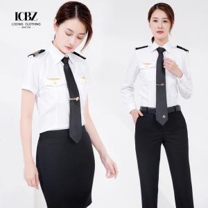 China Polyester Cotton Gray Black Security Guard Uniform Set with Customized Logo Printing factory