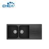 Buy cheap Double Bowl Undermount Quartz Granite Stone Composite Sink With Wing for House from wholesalers