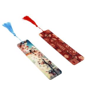 China Creative Sublimation Blanks Gift Acrylic Bookmark Blanks With Smooth Edges factory