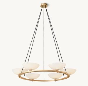 China Chrome Finish Brushed Brass And Glass Ceiling Light 85-265 Volts factory