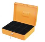 Walmart Hot Sale Yellow Color 12" Durable Metal Cash Box With Key Lock