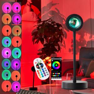 China Led Atmosphere Halo Light Romantic Rainbow Sunset Projector Light Robot Night Light LED Projection Lamp Sunset Lamp For factory
