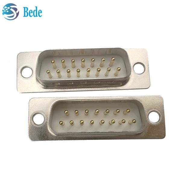 500V Voltage Rating Db 15 Male Connector , D Sub 15 Pin Male Connector With