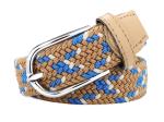 PU Alloy Buckle Stretch Elastic Belt Waist 3.5cm Polyester Cotton