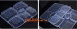 Food grade plastic disposable plastic take away bento box with 4 compartment