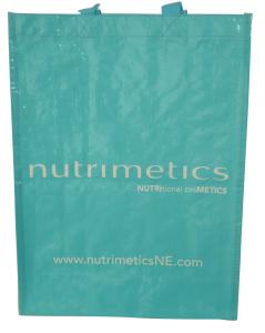 China 140g Blue Shining PP Shopping Bag, Recyclable Carrier Bags With Nylon Handle factory