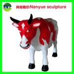 customize size fiberglass animal statue colorful cow model as decoration statue