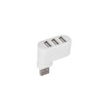 90 / 180 Degree Portable Rotation 3 Port Usb 2.0 Hub