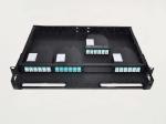 96 Cores 1U MPO Patch Panel Enclosure 4 bays wide 24 LC ports MTP Cassette