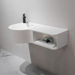 China Compact Structure Wall Hung Basin Corner Wall Mount Sink Easy To Install factory