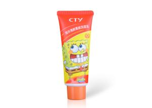 China Matt Squeeze Plastic Hand Lotion Tubes , Orange Lotion Tube Containers 2.82 OZ /80ml factory