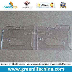 China Security Plastic Hard Enclosed ID Name Holder Clear Color factory