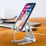 COMER Mobile phone holders Aluminum adjustable desk stand /Mobile phone tablet