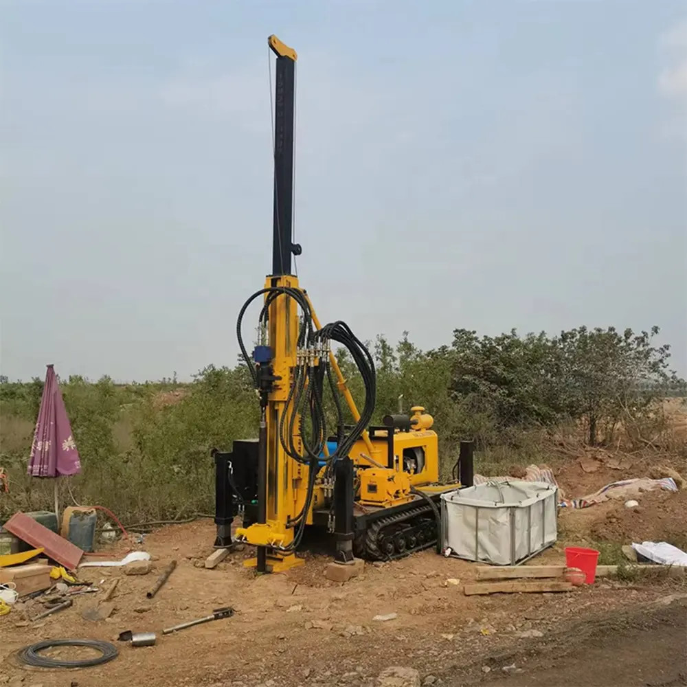 Crawler Type Deep Water Well Drilling Rig with 350m Drill Hole Depth