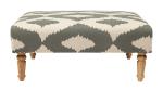 Home hotel upholstery furniture fabric fancy stool tufted ottoman ,oak wood with