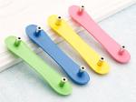 Pink Heart Kids Bedroom Knobs , PVC Colorful Handle Rubber Cabinet Knobs Soft