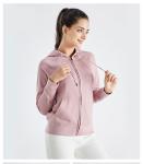 Unisex long sleeve winter rib cuff zipper up hoodies