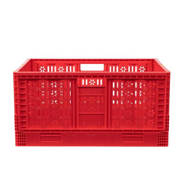 China Foldable Stackable Collapsible Plastic Crate for Secure Fruit and Vegetable Transport factory