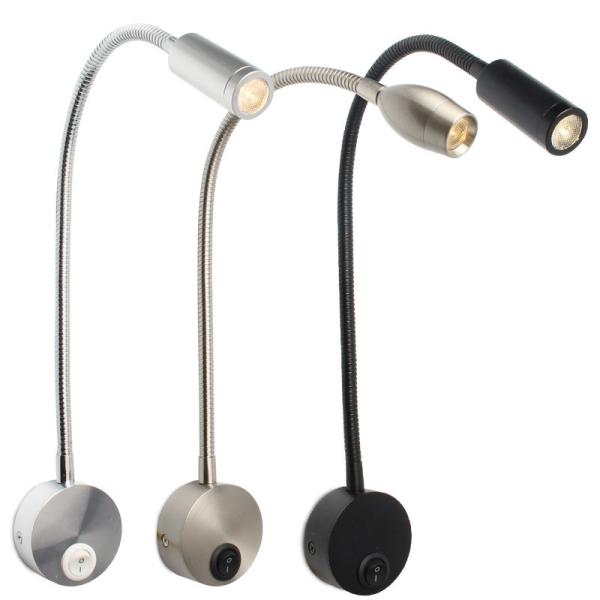 3W manufacturer Snake lamp Bedside Reading wall lamp Hotel Headboard lighting bed Wall Lamp Gooseneck Light