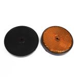 Screw Type Round Shape Truck Reflectors PMMA Material Red And Yellow Color