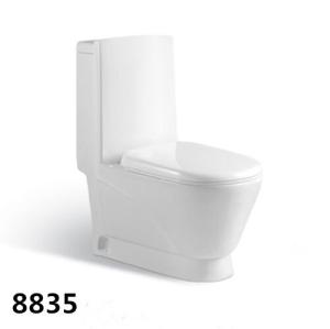 China Hot Sale in DUBAI and Mid-east Bathroom Ceramic S-trap 250/300mm Washdown One-piece Toilet factory