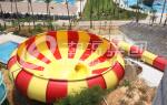 Commercial Fiberglass Cloth Outdoor Water Slides Plastic Slide 20*17m Floor