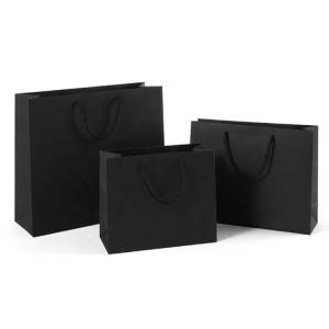 China Handmade Custom Print Logo Paper Cardboard Shopping Retail Carry Bag for Luxury Garments factory