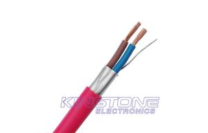 China Shielded 0.22mm2 FRLS Cable with Copper Conductor in Red for Fire System factory