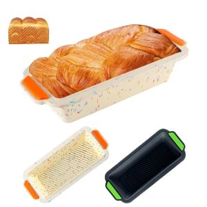 China Factory Wholesale Silicone Two-Color Toast Bread Mold Cake Mold factory