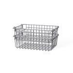 Iron Bedroom Organizer Wire Basket Storage Rack For Kitchen Bathroom