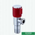 Chromed Wall Mounted Toilet Water Stop 90 Degree Round Handle Quick Open