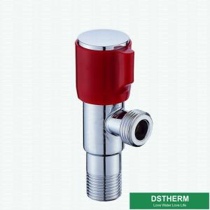 China Chromed Wall Mounted Toilet Water Stop 90 Degree Round Handle Quick Open Bathroom Brass Angle Valve factory