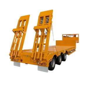 China 2180mm Tread 2/3/4 Axles Heavy Duty Lowbed Loader Semi Trailer for Equipment Delivery factory