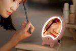 Desktop LED Light Makeup Mirror Mist Humidifier For Beauty Salon