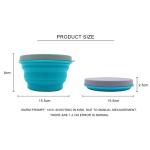 1000ml Food Storage Portable Collapsible Travel Foldable Silicone Bowl With