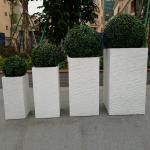 Indoor Outdoor Fiber Clay Flower Pot Light Weight Fibre Clay Plant Box For