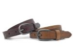 Adjustable Skinny Coffee / Brown Leather Dress Belt ,New Style Genuine Leather
