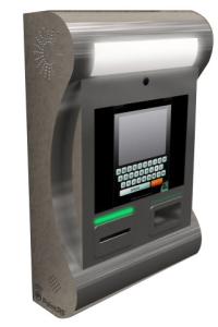 China SJ10 onwall stainless steel kiosk with thermal printer, NFC and 2D barcode reader factory