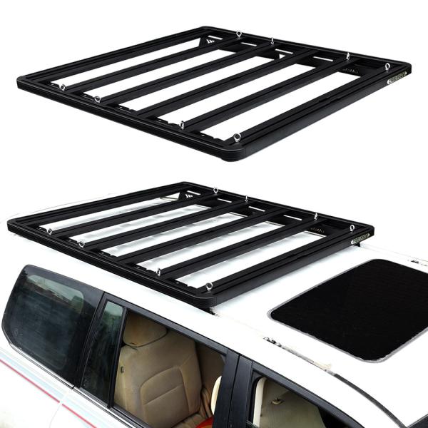 TOYOTA LC 200 Black Flat Roof Racks Luggage Gear Bracket Bike Holder for 4x4