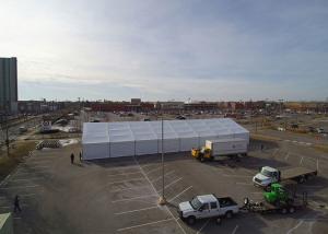 China Temporary Fireproof Aluminum 30m Storage Warehouse Tent factory