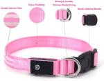 Safety Seen LED Dog Collar USB Rechargeable Multifuctional For Dogs Walking