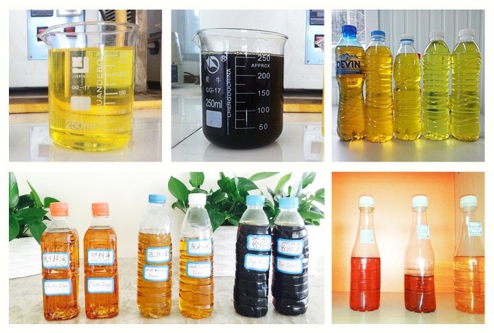 High Oil Output Black Oil Waste Engine Oil Refining Plant for making diesel
