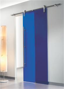 China Stainless Steel Sliding Tempered Glass ，Customized Glass Barn Doors factory