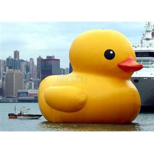 China PVC 3m 4m 5m 6m Giant Advertising Water Floating Inflatable Rubber Yellow Duck On Water on sale