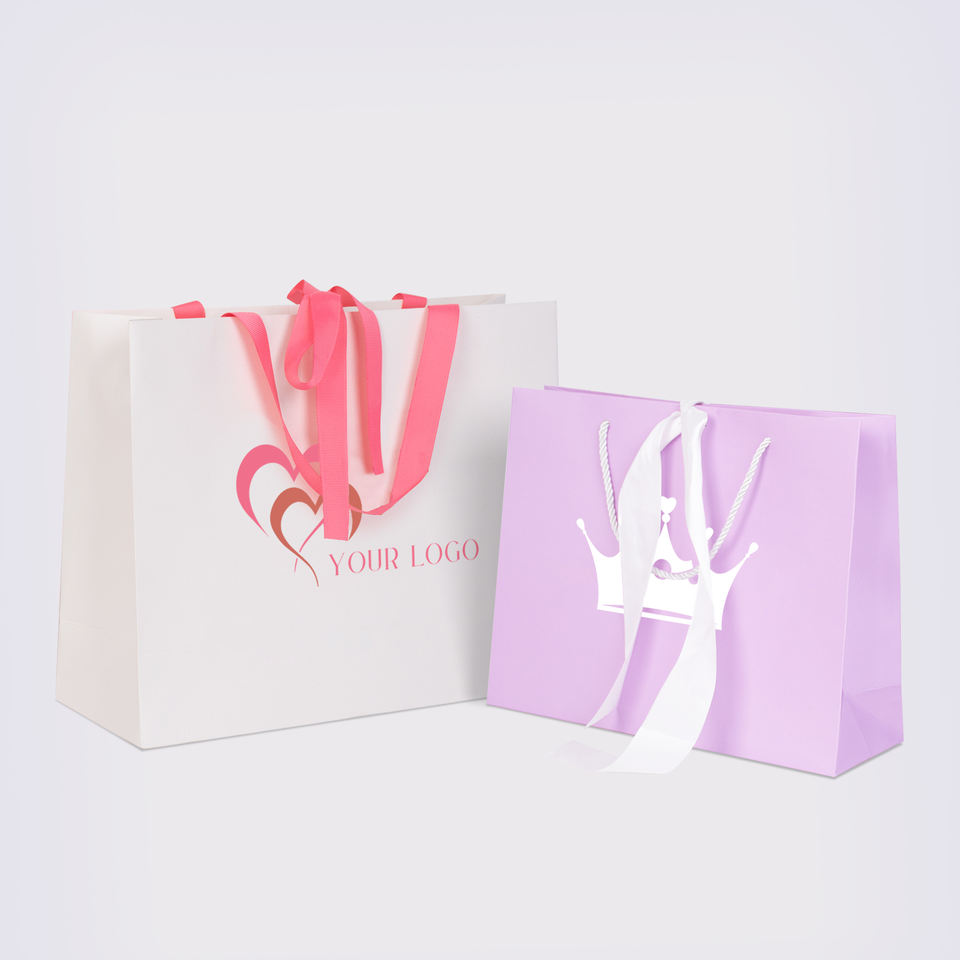 Industrial CMYK 4 Color Offset Printing Paper Bag For Shoes Clothing With Custom Logo