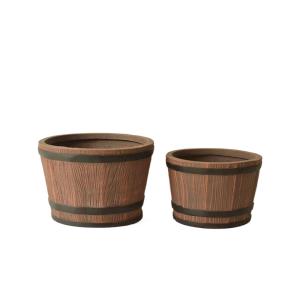China Indoor Hotel Garden Fiber Clay Planter With Hand Carved Finishing Customed Hand Carved Hand Carved Hand Carved factory