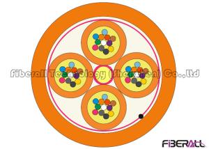 China Fan Out Type 48f Optical Fibre Cable , Multi Strand Fiber Optic Cable 4 Sub Units factory